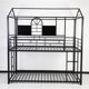 House Bunk Bed with Ladder, Twin Over Twin Metal Bunk Bed with Window Decoration for Kids Teens Girls Boys, Metal House Bed with Full-Length Guardrails, Can be Decorated, No Box Spring Needed, Black