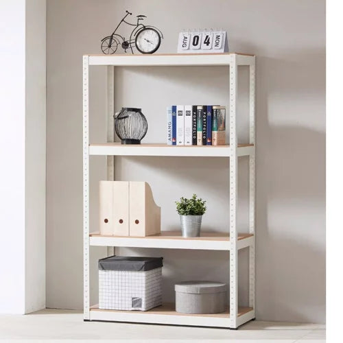 Storage Shelves, 4 Tier Adjustable Garage Storage Shelving, Heavy Duty Metal Storage Utility Rack Shelf Unit Shelves Organization for Warehouse Pantry Closet Kitchen, 23.6" x 15.7" x 47.2", White