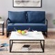Industrial Square Coffee Table with Metal Legs and MDF Table Top for Kitchen, Restaurant, Bedroom, Living Room, 31.5""*31.5*13.39", White