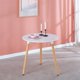 Modern Round kitchen Leisure Table, Circle Side Coffee Tea Table, Waterproof Outdoor and Indoor End Tables for Office & Conference 2 to 4 People, Small Dining Wood Table for Living Room, White