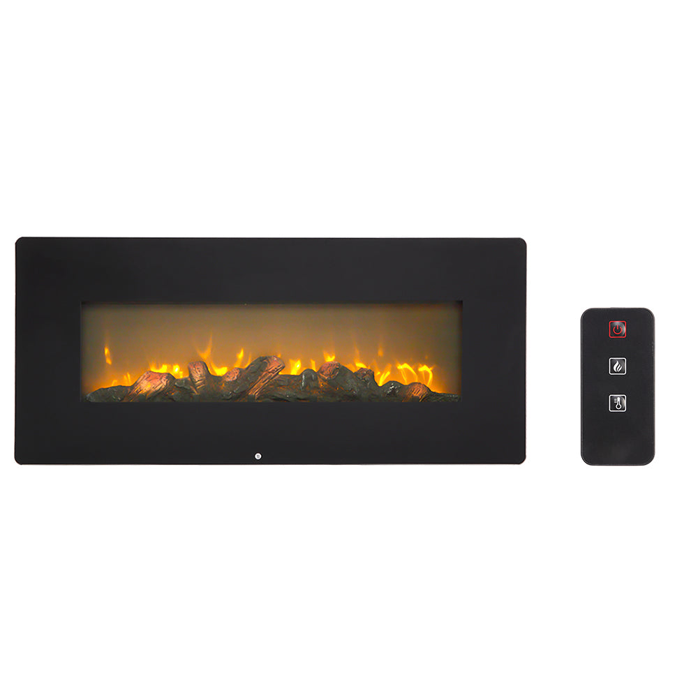 Electric Fireplace - 42 Inch Faux Fireplace with Flame Recessed Installation - Remote Control Operated, Safe for Daily Use Wide Wall Mount Heater