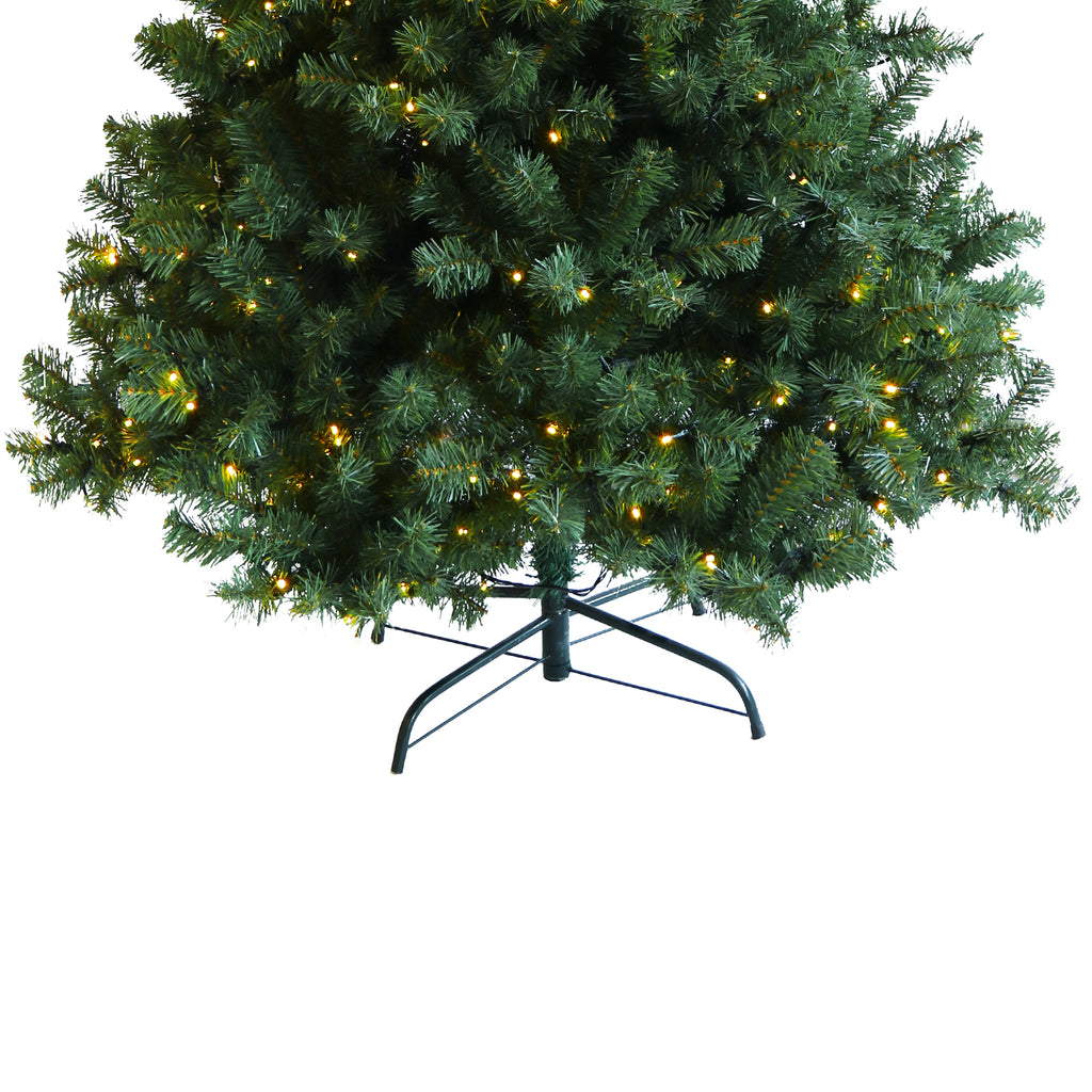 Prelit Christmas Tree, 6 Ft Artificial Hinged Xmas Tree with 300 ULC tripletreebrands