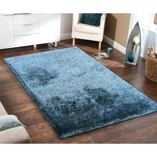 36"x24" Large Ultra Soft Rug, Modern Hand Tufted Area Rug, Non-Skid Indoor Living Room Carpets, Elegant Fluffy Rugs, Shag Rugs Floor Carpets for Bedrooms Nursery Easy Clean Christmas Gifts Light Blue