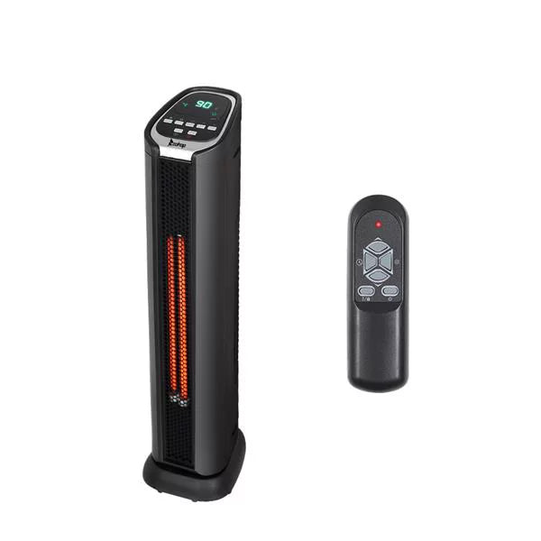 Space Heater for Indoor Use, 1500W Fast Heating Ceramic Electric Heater with Remote Control, Overheating & Tip-Over Protection for Office Bedroom