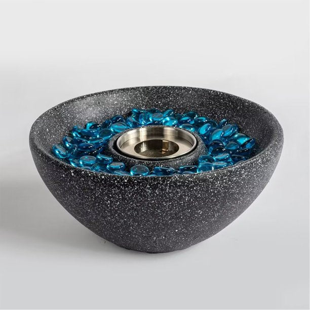 10-inch Portable Fire Pit, Tabletop Fireplace Fire Bowl, Outdoor & Indoor Mini Fire Pit, Personal Ethanol Fireplace, Outdoor Table Top Fire Pit, Smokeless Fire Bowl, for Patio, Balcony, Black