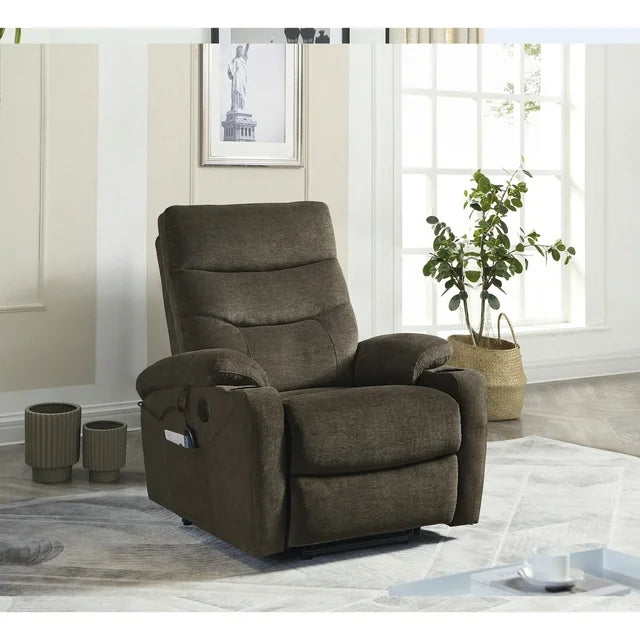 Lift Chair with Heat and Massage,Power Lift Recliner with Usb Ports Cup Holders and 2 Side Pockets,Lift Chairs Recliners for Elderly,Power Lift Chair for Bedroom Living Room,Dark Brown