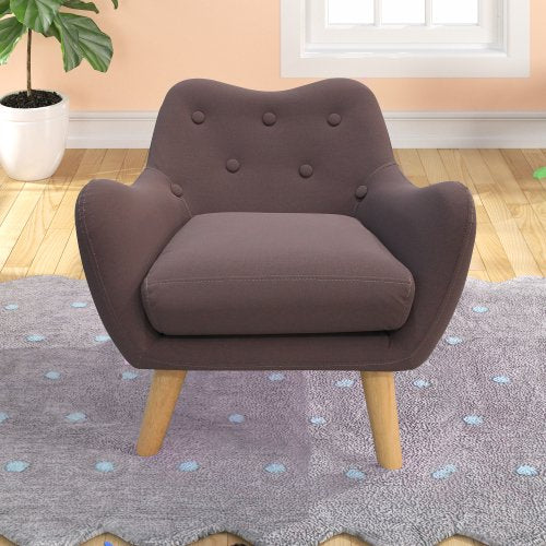 Kids Sofa Chair,Fabric Upholstered Child Accent Armchair with Wooden Legs,Accent Chair Single Sofa for Reading, Watching TV, Leisure and Entertainment