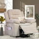 Large Power Lift Recliner Chair with Adjustable Massage and Heat for Elderly, Overstuffed Wide Oversized Electric Recliner Chair with Infinite Position and Side Pocket for Living Room, Beige