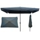 10 FT Patio Outdoor Beach Umbrella,Heavy-Duty Market Umbrellas with Crank and tilt and Wind Vents for Garden Backyard Pool Shade, Gray