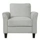 Accent Chair, Modern Linen Upholstered Armchair Club Chair with Double Thickened Cushions Pad and Sturdy Legs, Mid-Century Single Sofa Chair for Living Room, Bedroom, Light Gray
