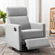 Gliding Recliner Rocker,360°Swivel Glider Modern Nursery Glider Recliner Chair Upholstered Plush Seating Glider,Swivel Glider Chair Nursery Chair Reclining Sofa Chair for Living Room,Gray