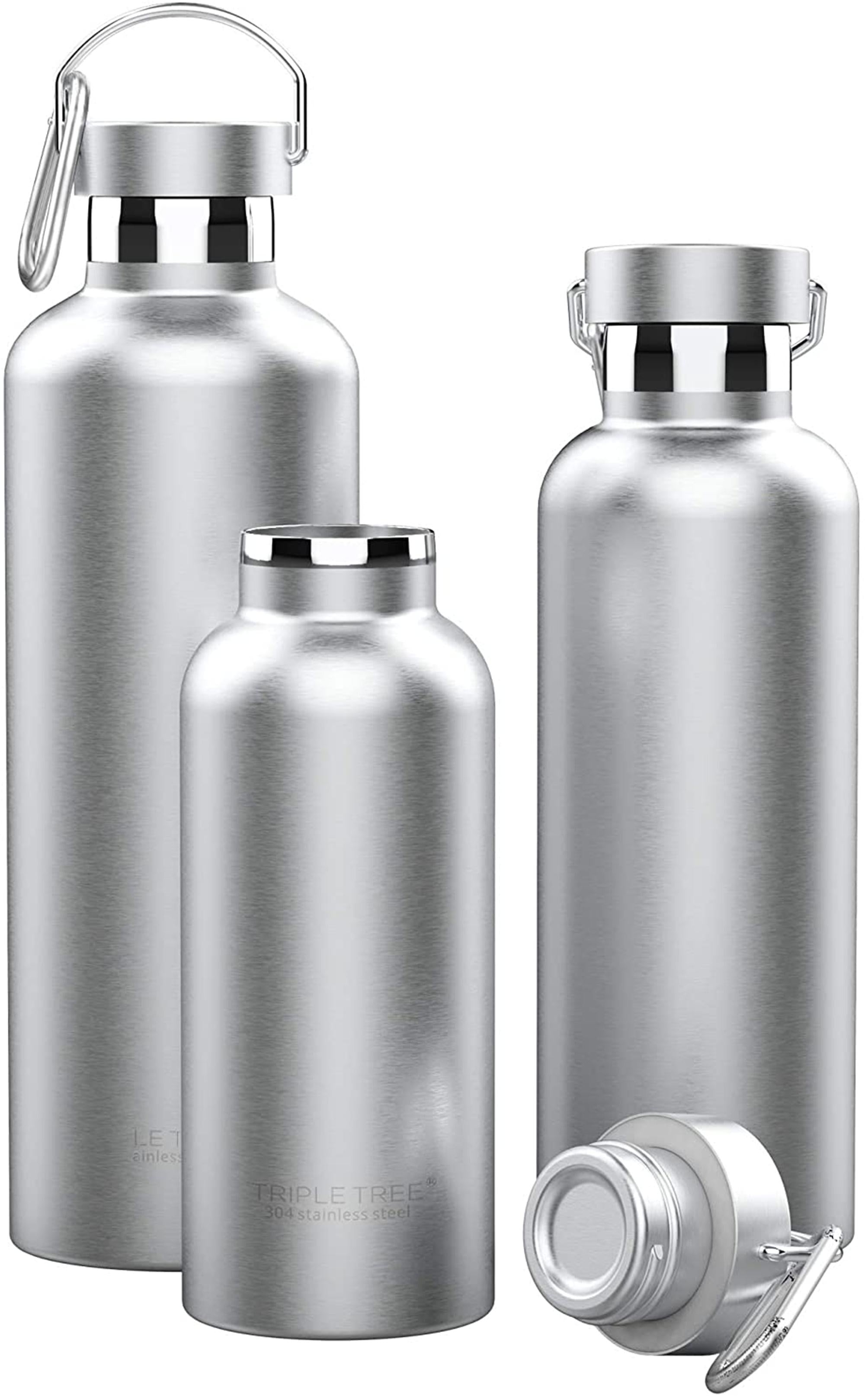 Triple Tree 26 OZ Vacuum Insulated Stainless Steel Water Bottle, Double Wall Wide Mouth Lids Keeps beverage Hot or Cold Sweat Proof, 10.43 x 3.43 x 3.39 inches