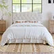 Queen Size Elegant Upholstered Linen Fabric Platform Bed,Wood bed Frame with Curved Diamond Button Tufted Headboard and Solid Wood Slats,for Teens Adults,No Box Spring Needed,Mattress Not Included