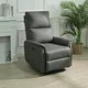 Electric Power Recliner Chair,Small Recliner Chair with USB Ports and Adjustable Footrest,Comfy Single Sofa Chair with Soft Back for Bedroom Living Room,Dark Gray