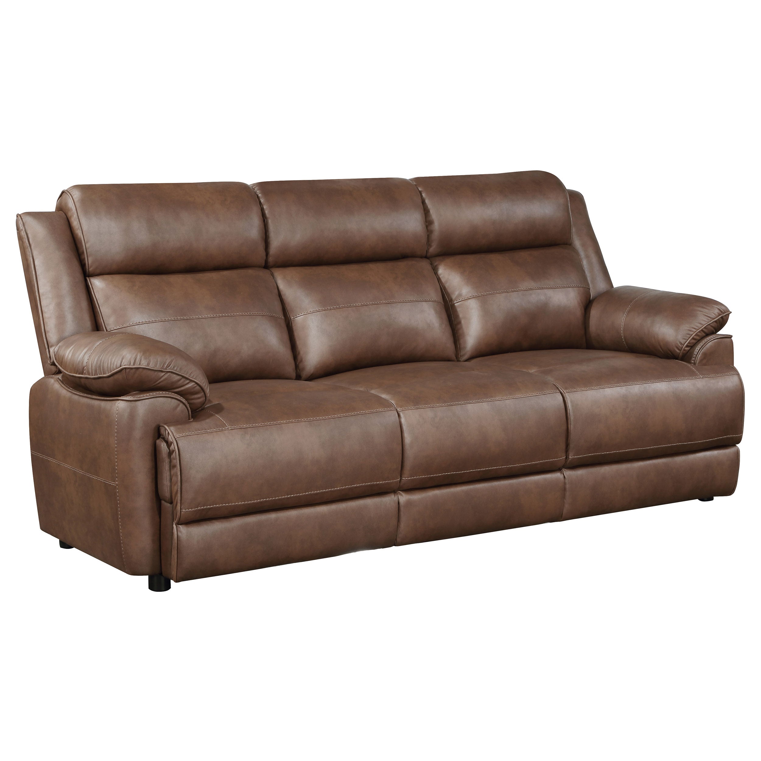 Triple Tree Worthington Dark Brown Padded Arm Sofa
