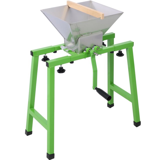 Fruit and Apple Crusher, 7L Manual Juicer Grinder with Stand, Portable Fruit Crusher Stainless Steel Fruit Scratter Pulper for Wine Making Crushes and Cider Pressing