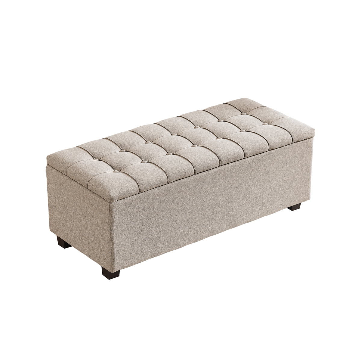 Storage Bench, Velvet Upholstered Flip Top Entryway Bench Seat with Safety Hinge, Storage Chest with Padded Seat, Bed End Stool for Hallway Living Room Bedroom