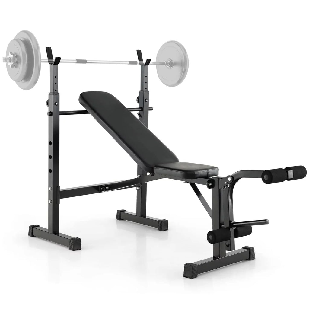 Weight Bench Set Bench Press Set with Squat Rack Workout Bench for Hom tripletreebrands