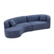 Luxury Modern Style Curved Sofa, Sectional Sofa Lounge Chaise Upholstery with Chaise 2-Piece Set, Left Hand Facing Sectional, Boucle Couch for Living Room, Apartment, Office, Blue