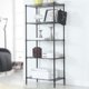 5 Tier Adjustable Storage Shelf Metal Storage Rack Wire Shelving Unit Storage Shelves Metal 660Lbs Capacity 21.25" L x 11.42" W x 59.06" H for Pantry Closet Kitchen Laundry Black