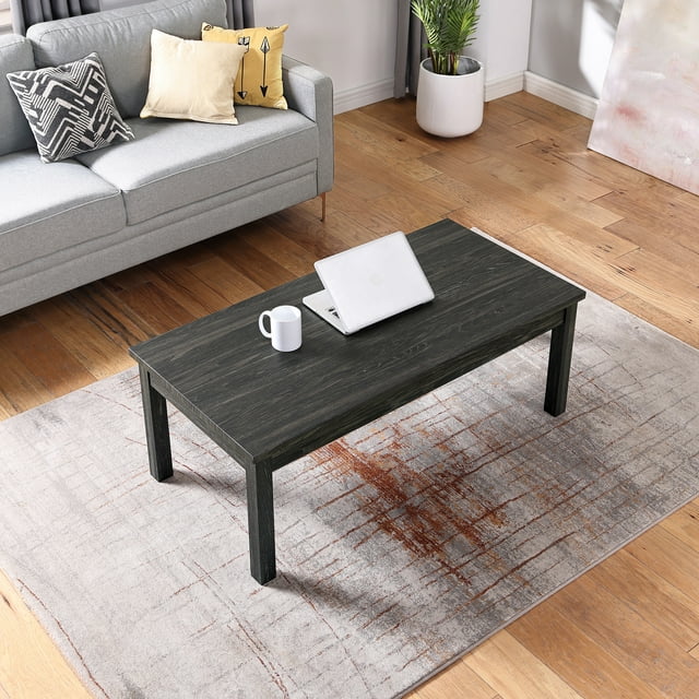 Garvee Lift Top Coffee Table - 47.2 Inch Farmhouse Table With Storage, Sliding Barn Doors & Adjustable Shelf