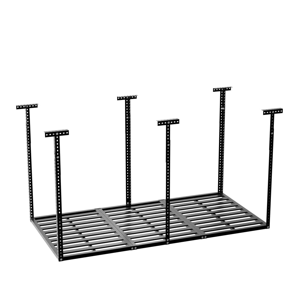 3x6ft Overhead Garage Storage Rack, 750LBS Weight Capacity, Adjustable Ceiling Mounted Storage Racks Heavy Duty, Hanging Garage Storage, 36"W x 72"L x (24-40 Ceiling Dropdown), Black