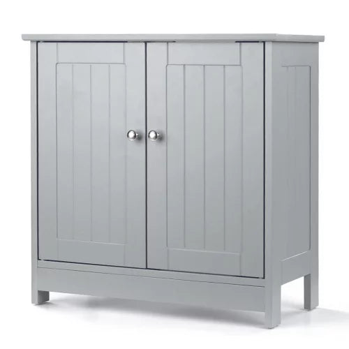 23.6" Bathroom Vanity without Sink, Under Sink Storage Cabinet with 2 Doors & Shelf, Floor Vanity Bathroom Cabinet, Bathroom Cabinet,2 Layer Organizer,Gray