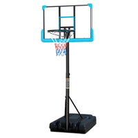 Poolside Basketball Hoop, Portable Swimming Basketball System Goal Stand Height Adjustable 4ft -6.5ft with 36in Backboard & Wheels for Children Youth Adult at Indoor Outdoor Play, Blue