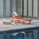 Folding Chaise Lounge Chair for Beach, Wood Single Chaise Lounge for Outdoor Relaxation, Portable Adjustable Lounge Chair for Sunbathing, Tanning, Pool, Outside Patio, Lawn, Teak Brown