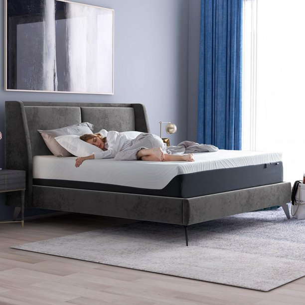 Queen Size Mattress, 12 Inch Cooler Sleeping Gel Memory Foam Mattress in a Box, Queen Bed Mattress with CertiPUR-US Foam for Supportive, Pressure Relief, Eternal Plush