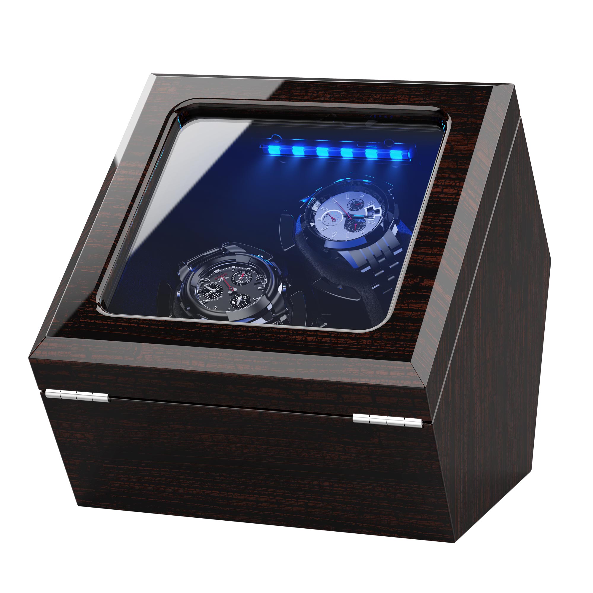 Double Automatic Wooden Watch Winder