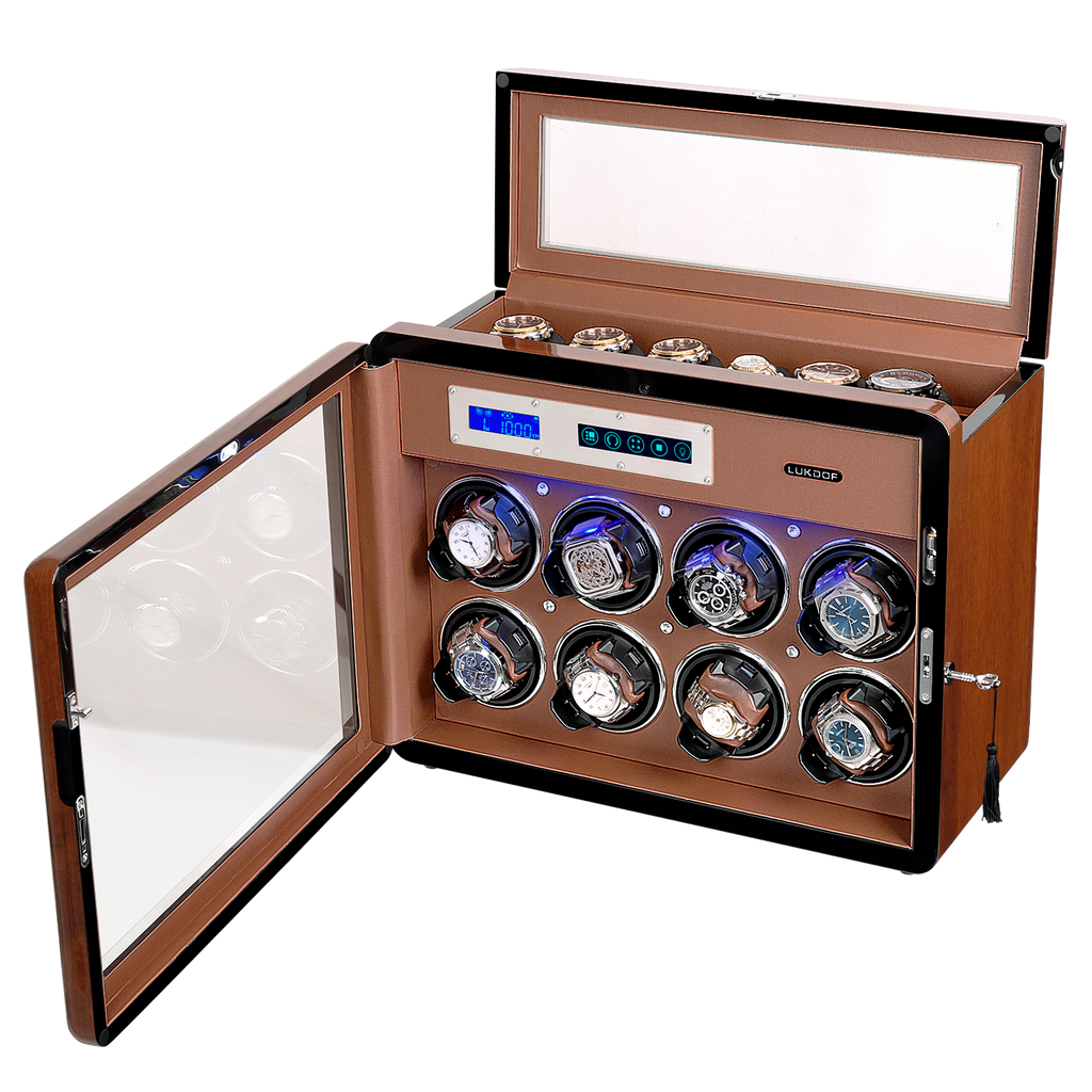 [ NEW ARRIVALS ] 8+6 Walnut Wood Automatic Quad Watch Winder