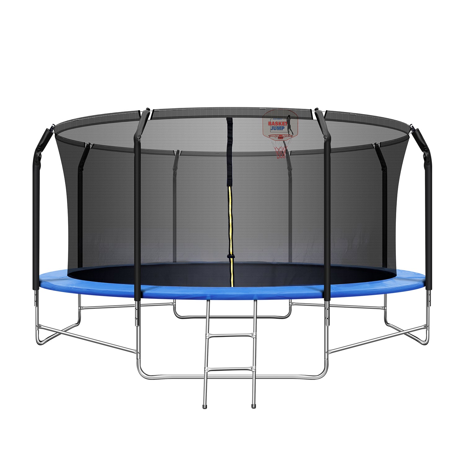 TRIPLETREE 14FT Trampoline With Safety Enclosure Net, Basketball Hoop & Ladder, Suitable For Kids & Adults, 800LBS