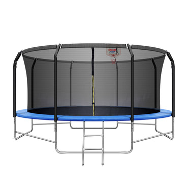 TRIPLETREE 14FT Trampoline With Safety Enclosure Net, Basketball Hoop & Ladder, Suitable For Kids & Adults, 800LBS