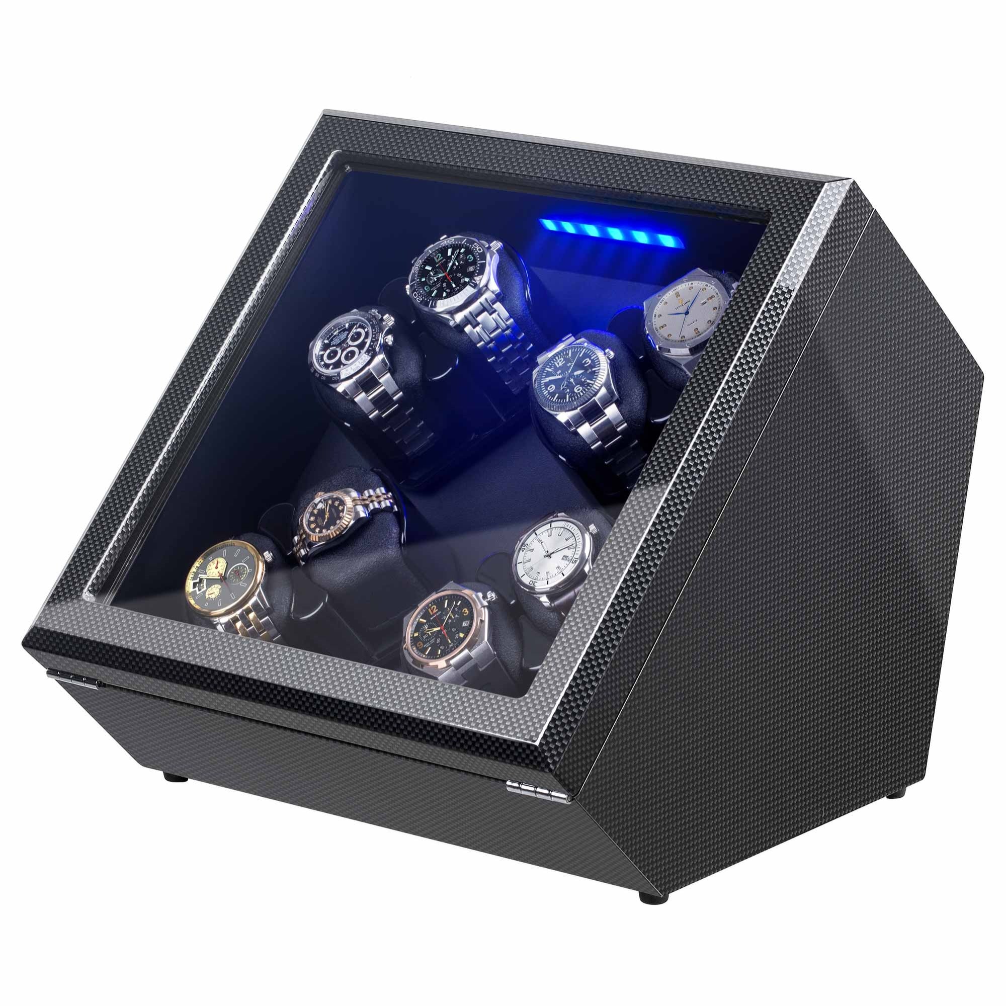 8 Automatic Watch Winder with Wooden/ Carbon Fiber