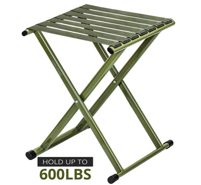 Portable Folding Stool, Sturdy Lightweight Maximum Load is 650 LB, Heavy Duty Outdoor Folding Chair for Adults, Kitchen Garden Bathroom Stepping Stool 11.8 x 10.8 x 14.3 inch (L x W x H) Medium Size