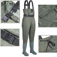 TRIPLETREE Hunting Fishing Chest Waders With Boots and Wading Belt For Men & Women (Size9-13)