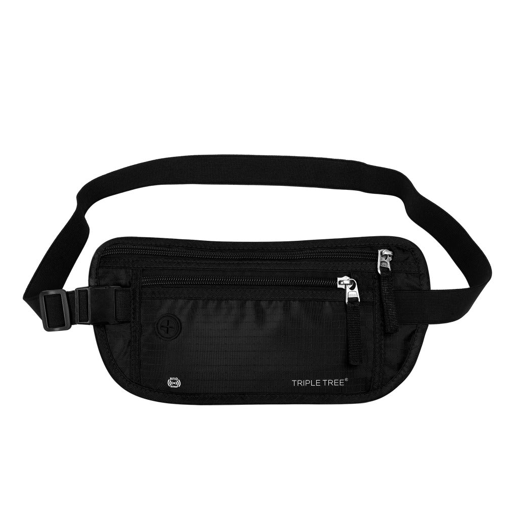 TRIPLETREE 2 Pack Money Travel Belt With RFID Blocking and Earphone Hole