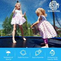 TRIPLETREE 16FT Trampoline With Safety Enclosure Net & Ladder, Suitable For Kids & Adults, 989LBS