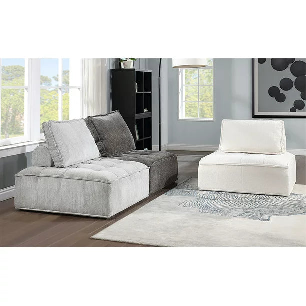 Accent Barrel Chair, Modern Upholstered Leisure Lounge Chair Lazy Sofa with 1 Pillow and Solid Wood Frame, Oversized Single Sofa Chair, Comfy Armless Barrel Chair Reading Chair for Living Room, Black