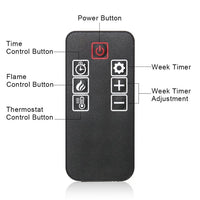 36" Electric Fireplace Wall Mounted and Recessed with Remote Control, 1400W Freestanding/Wall Fireplace Heater with Timer Adjustable Flame Color and Brightness, Fake Wood / Heating Wire, Black