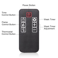 36" Electric Fireplace Wall Mounted and Recessed with Remote Control, 1400W Freestanding/Wall Fireplace Heater with Timer Adjustable Flame Color and Brightness, Fake Wood / Heating Wire, Black
