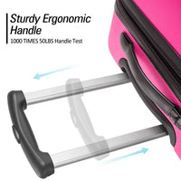 Luggage Sets 3 Piece Hardside Clearance Carry On Luggage Set Expandable ABS Hardside Suitcase Sets with Spinner Wheels TSA Lock (20in/24in/28in)(Pink)