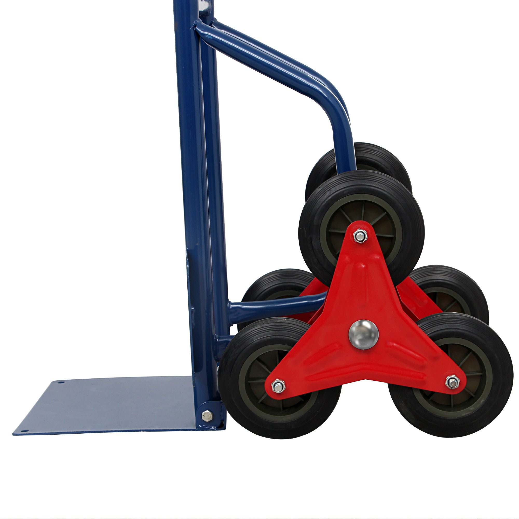 Stair Climbing Hand Truck 440lb，Heavy Duty Dolly Cart for Stairs, Hand Truck, Warehouse Appliance Cart with Six Wheels, Red