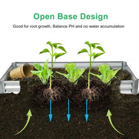 Galvanized Raised Garden Bed Kit, Large Heavy Metal Raised Garden Beds for Vegetables Flowers Herbs, Outdoor Square Planter Raised Garden Boxes Steel Kit, 6×3×1FT, 2PCS, Silver