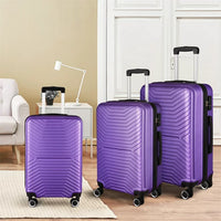 Luggage Sets with Expandable ABS Hardshell, 3pcs Clearance Luggage Hardside, Lightweight Durable, Suitcase Sets, Spinner Wheels Suitcase with TSA Lock 20in/24in/28in, Purple