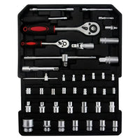 799PCS Aluminum Trolley Case Tool Set, Complete Tool Box Set with Rolling Wheels, Household Hand Tools Kit for Men, Silver