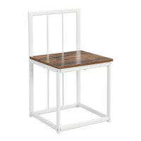 7-Piece Dining Table Set with Faux Marble, Modern Compact 55Inch Kitchen Table Set for 6, Simple Dining Marble Table with 2 Middle Chairs and 4 Triangular Chairs for Dining Room Kitchen, White+Cherry