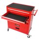Multifunctional Rolling Tool Cart, Tool Cart with 4 Drawers, Storage Space on Bottom, Lockable Wheels, Mobile Workshop Tool Trolley for Mechanic, Warehouse, Garage, Workshop (Red)