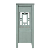 36'' Farmhouse Console Table, Narrow Entryway Sofa Table Buffet Sideboard with 4 Drawers and 1 Storage Shelf, Accent Storage Cabinet with Solid Wood Legs for Living Room Hallway, Easy Assembly, Green